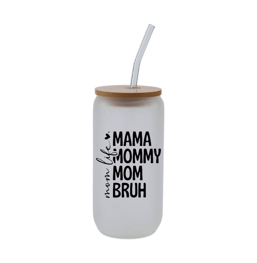 Mom Life 16oz Glass Cup