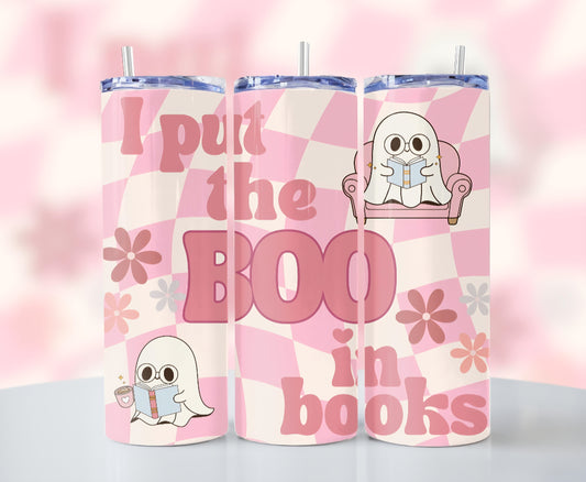 BOO in Books, Skinny Tumbler