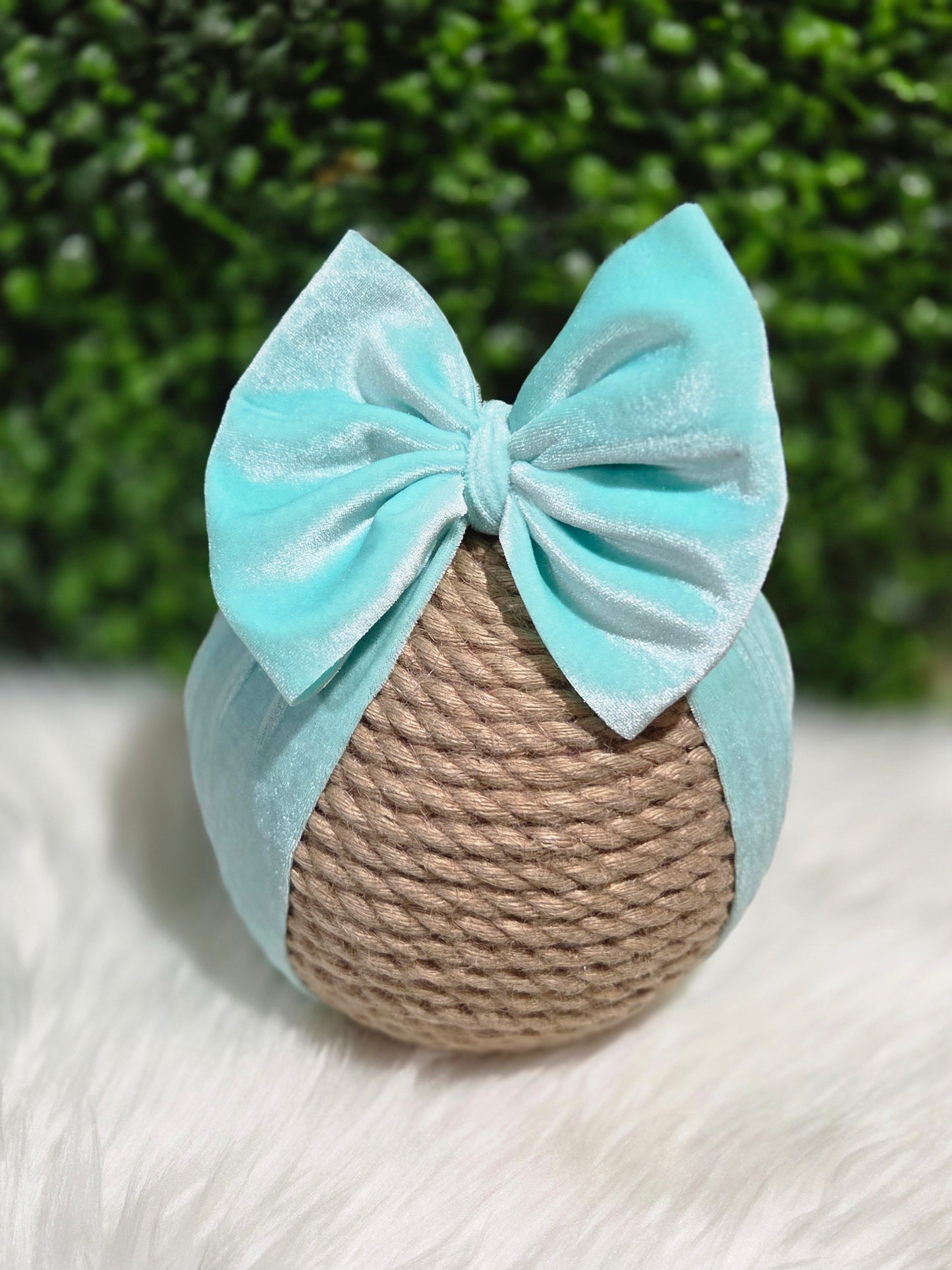 Minty Splash Velvet Headwrap